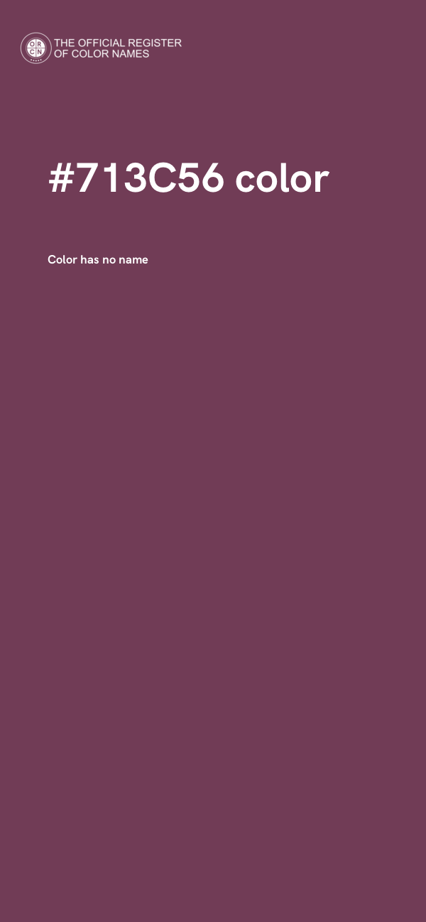#713C56 color image