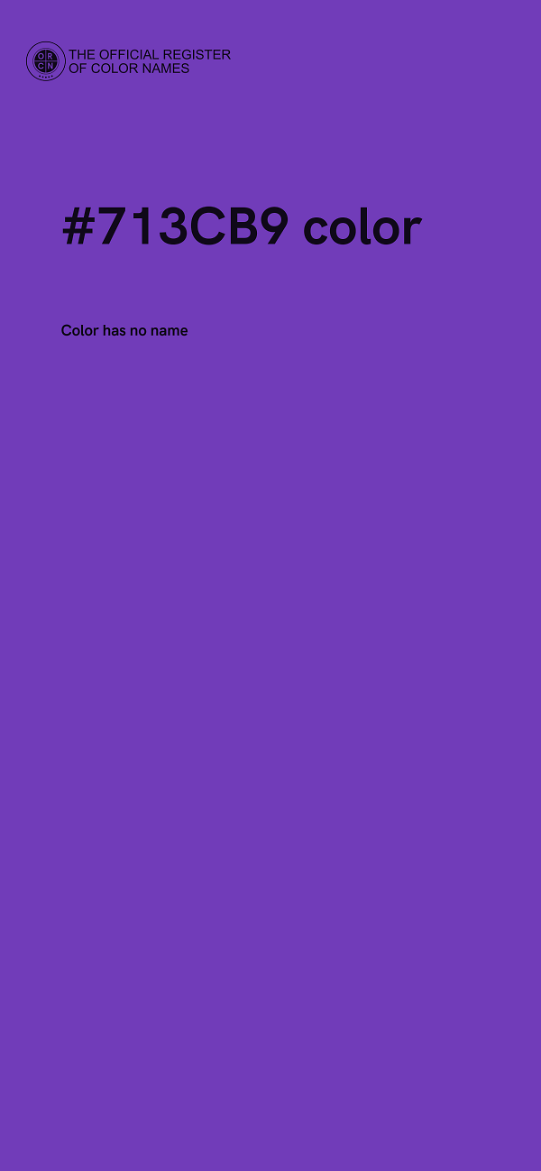 #713CB9 color image