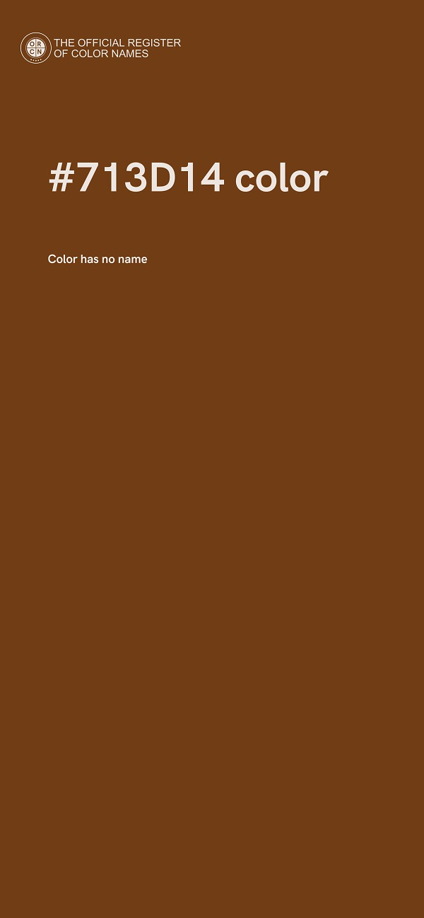#713D14 color image