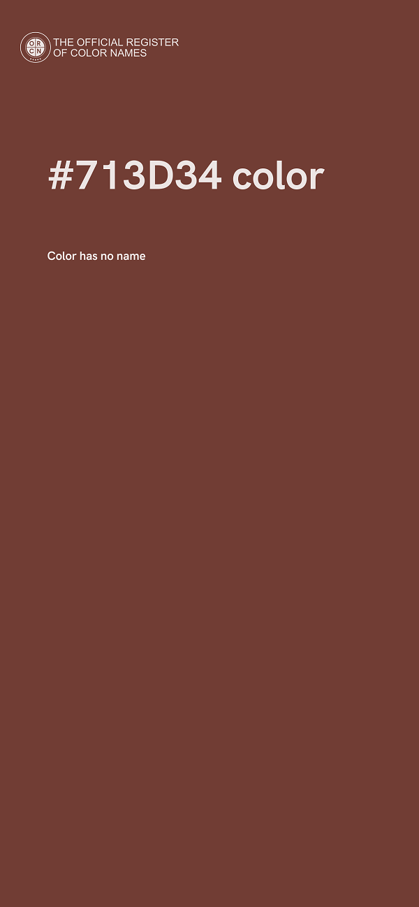 #713D34 color image