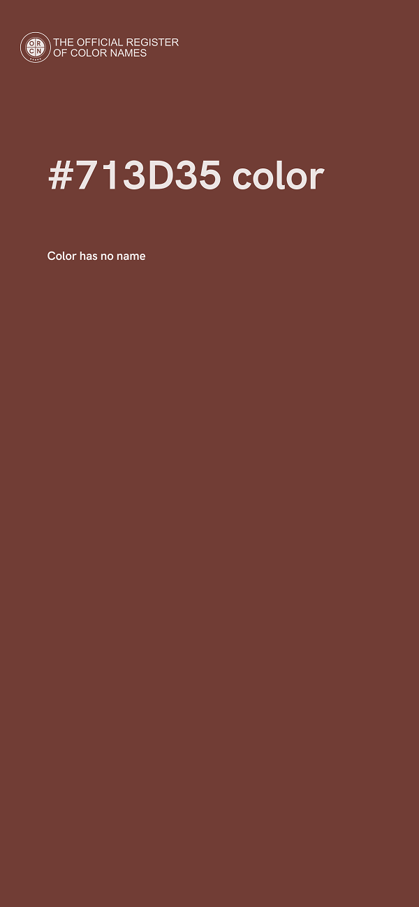 #713D35 color image