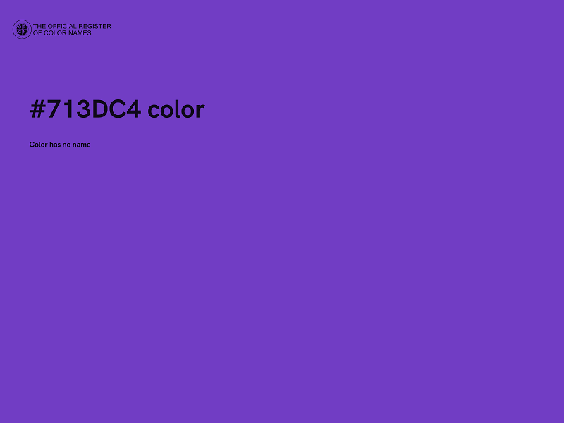 #713DC4 color image