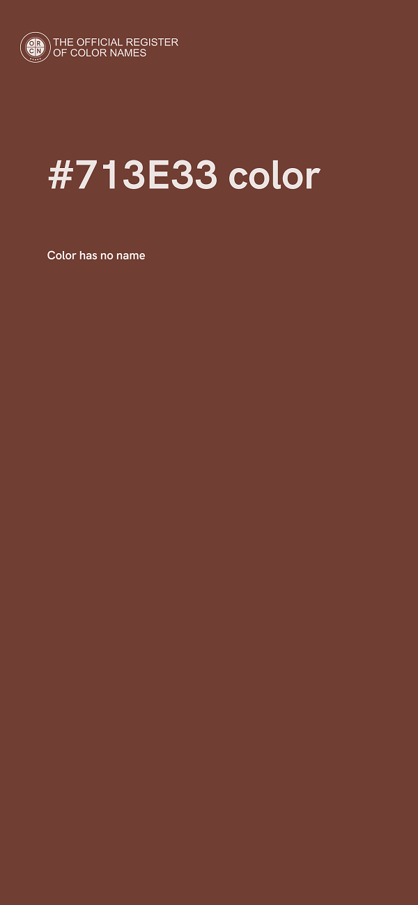 #713E33 color image
