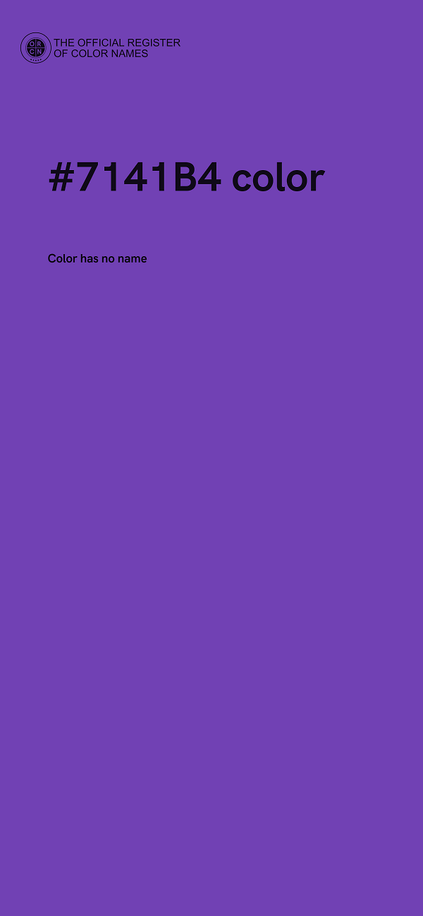 #7141B4 color image