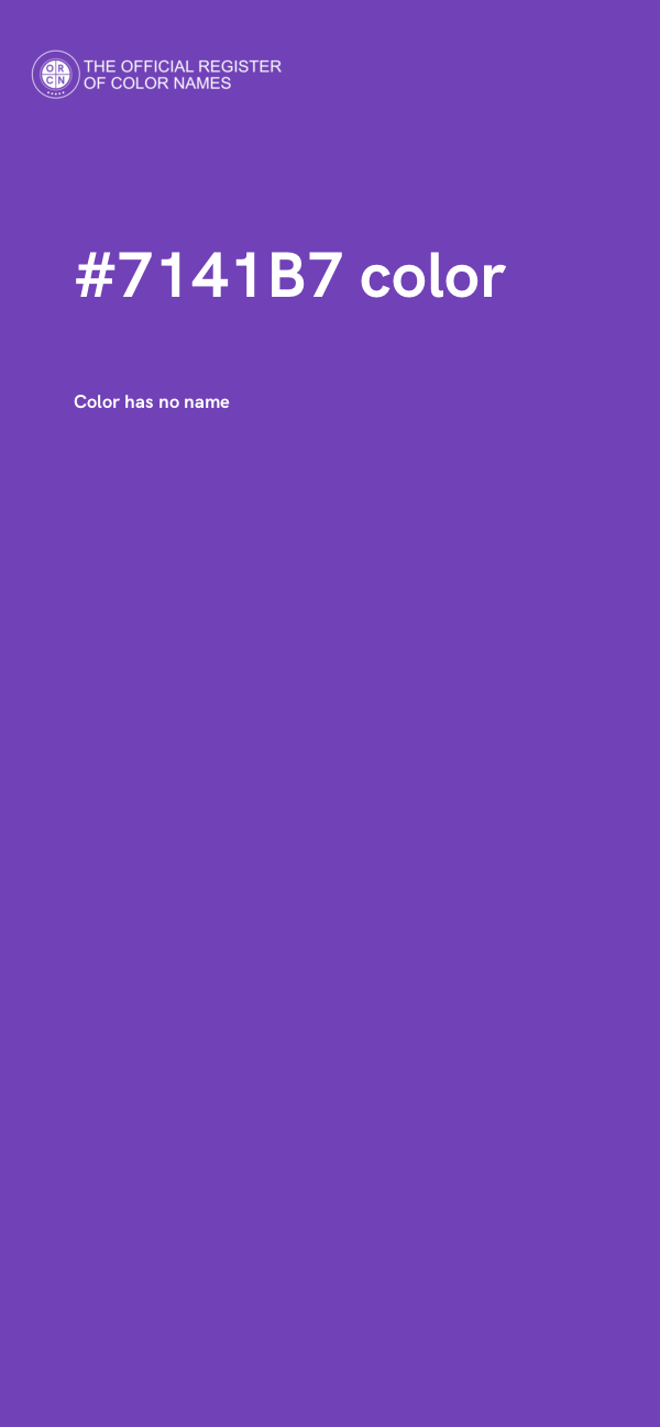 #7141B7 color image