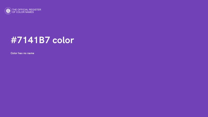 #7141B7 color image