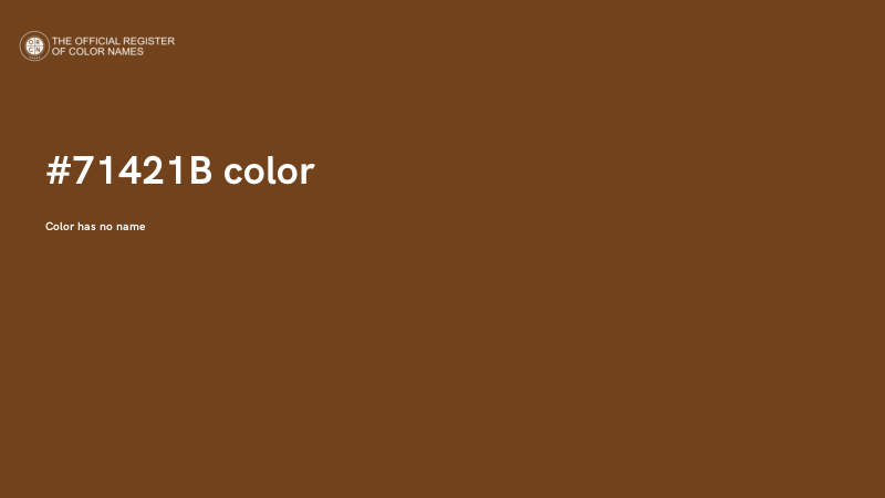 #71421B color image