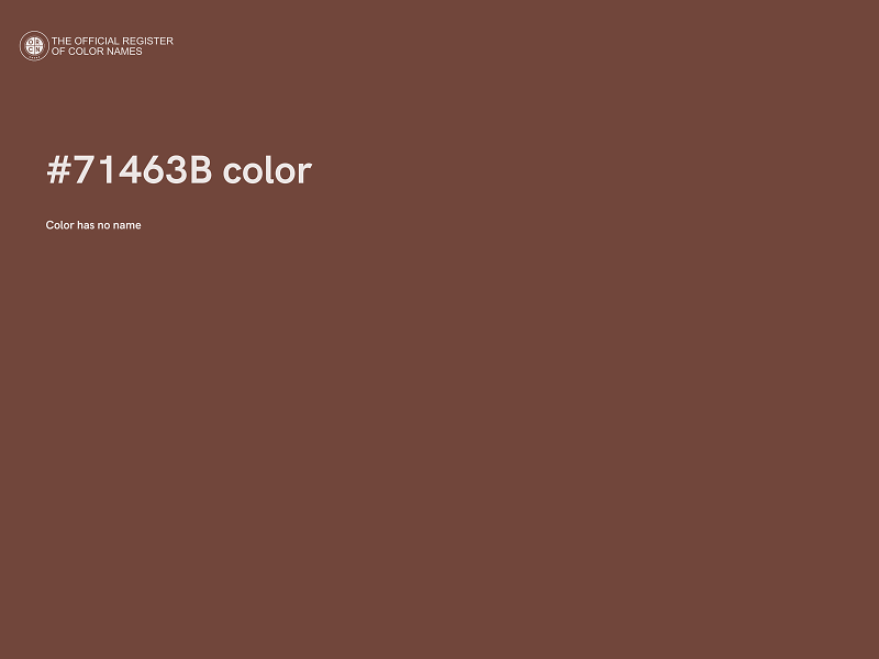 #71463B color image