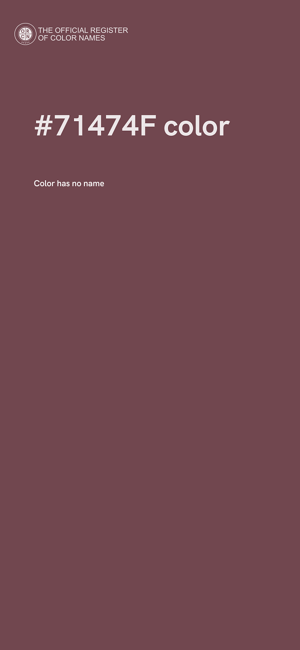 #71474F color image