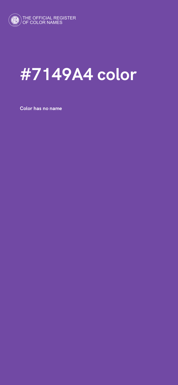 #7149A4 color image