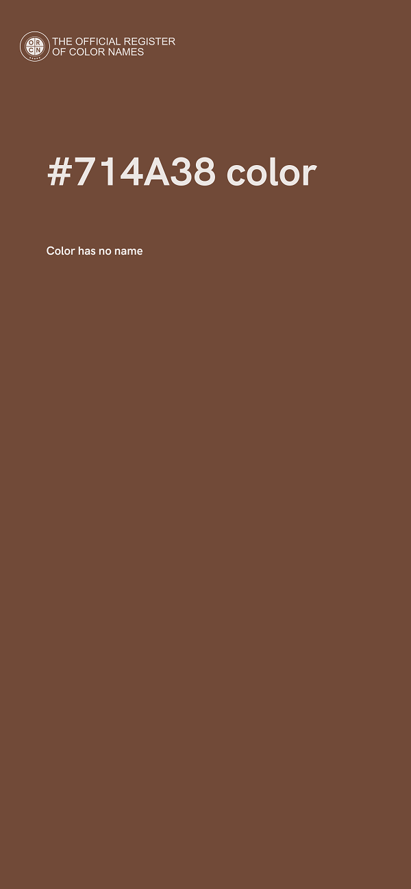 #714A38 color image