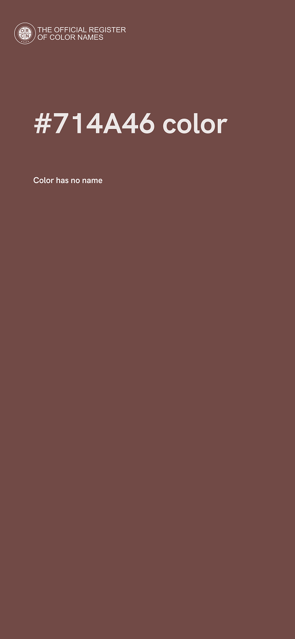#714A46 color image