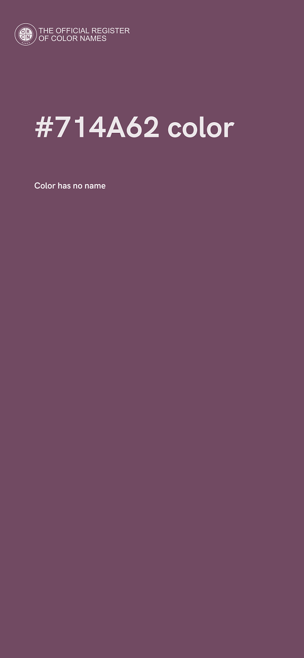 #714A62 color image
