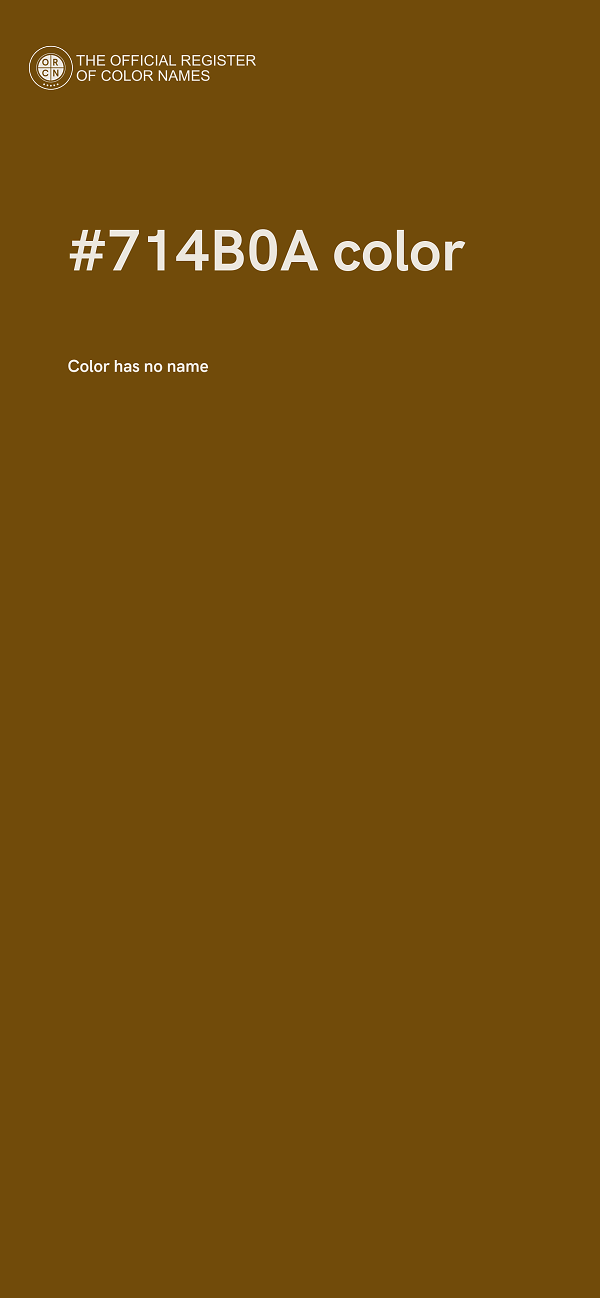 #714B0A color image