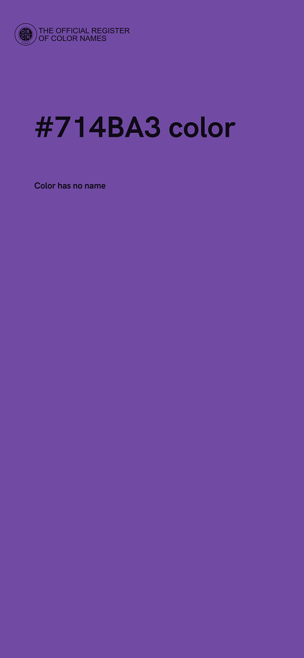 #714BA3 color image