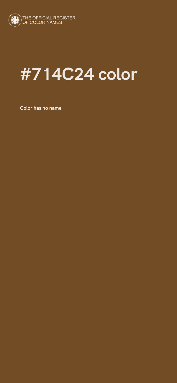 #714C24 color image