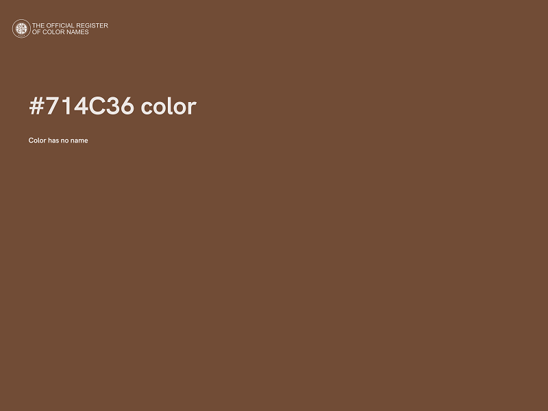 #714C36 color image
