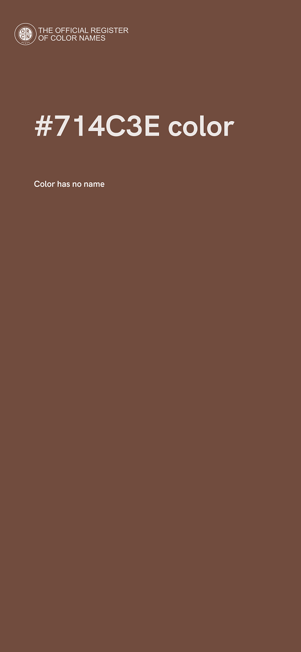 #714C3E color image