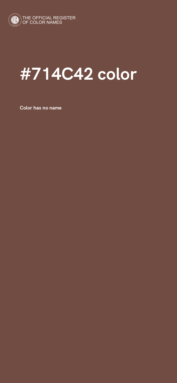 #714C42 color image