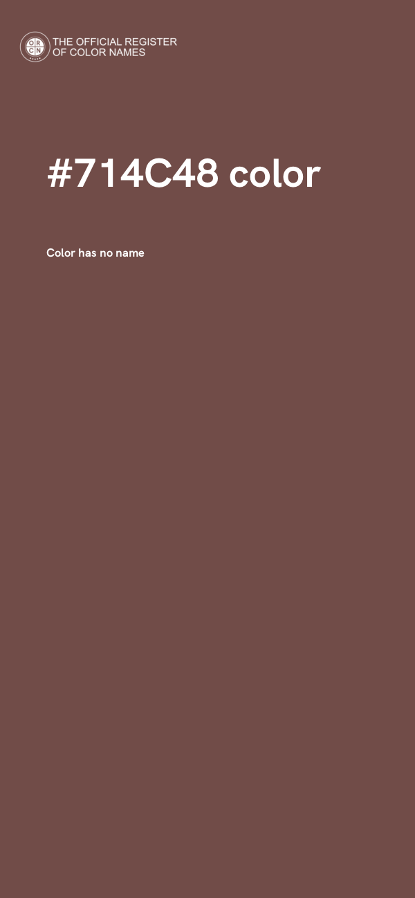 #714C48 color image