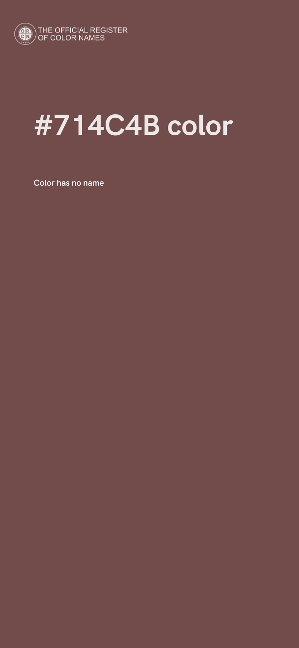 #714C4B color image
