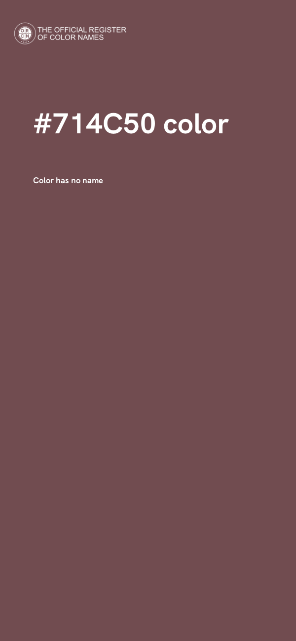 #714C50 color image