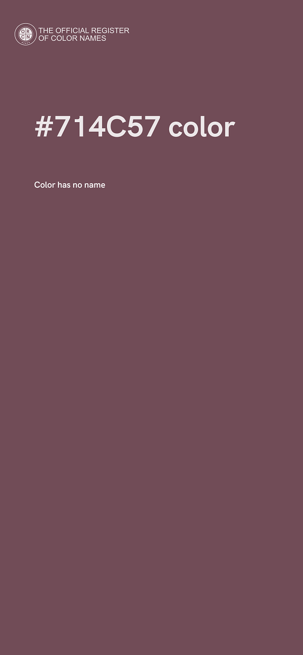 #714C57 color image