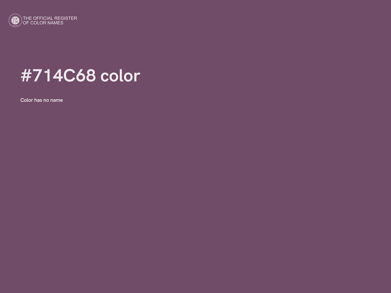 #714C68 color image