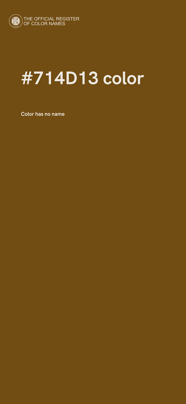 #714D13 color image