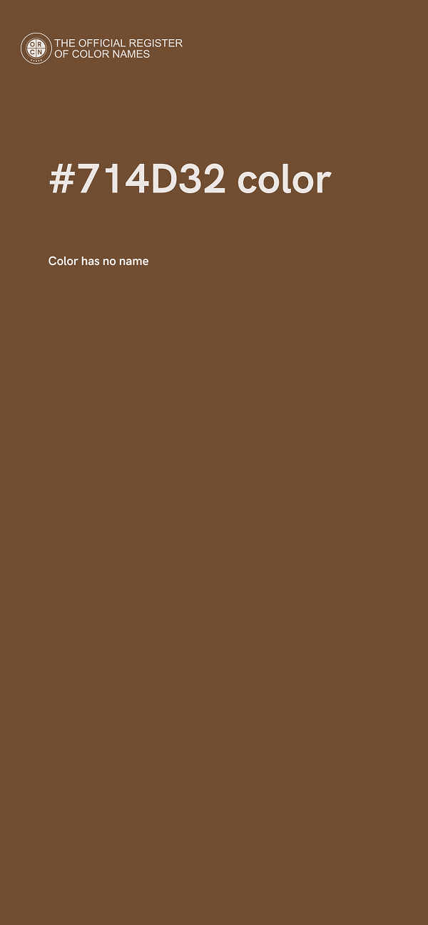 #714D32 color image