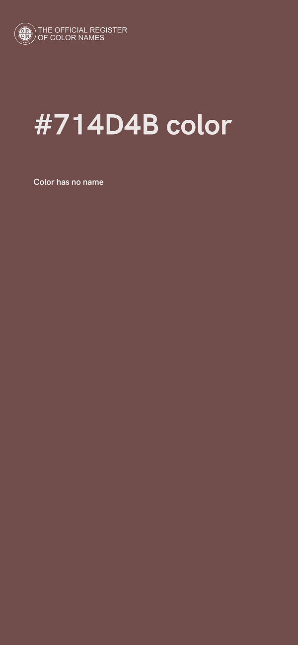 #714D4B color image