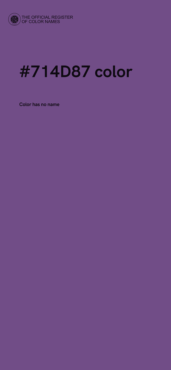 #714D87 color image