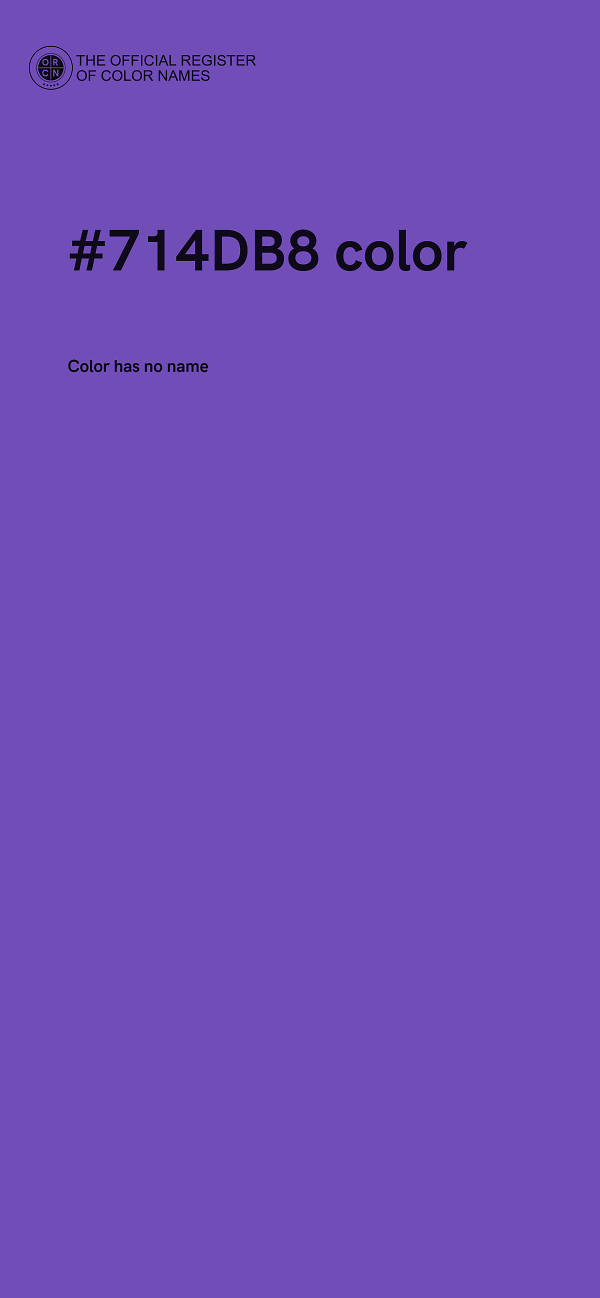 #714DB8 color image