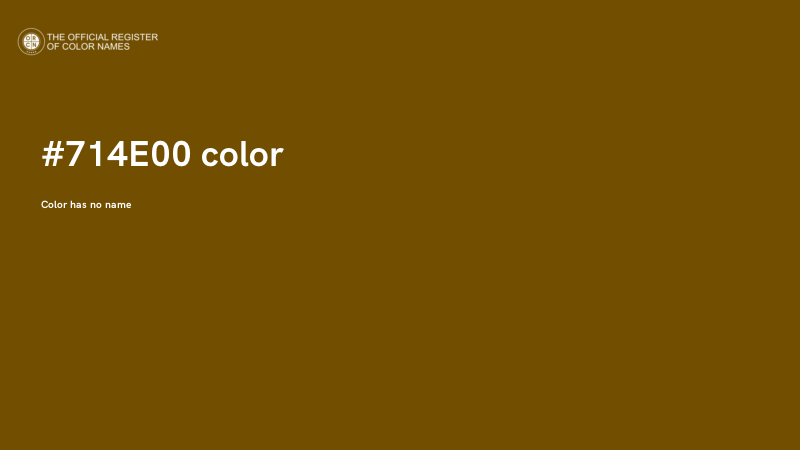 #714E00 color image