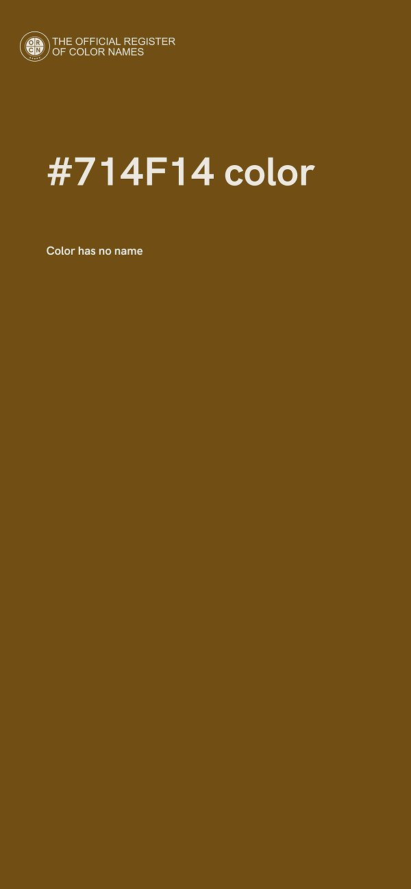#714F14 color image