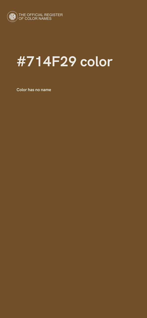 #714F29 color image