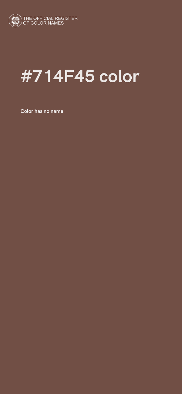 #714F45 color image