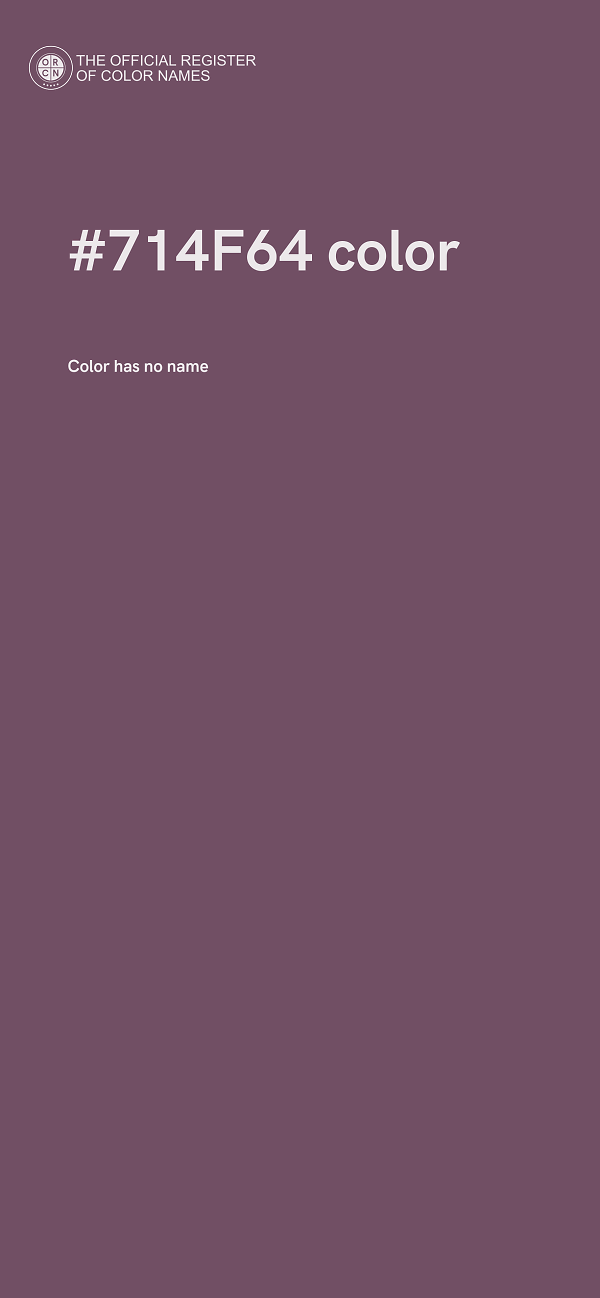 #714F64 color image