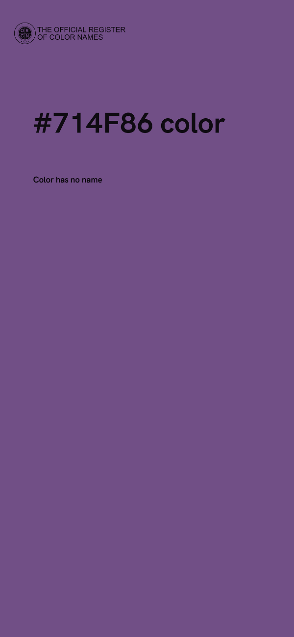 #714F86 color image