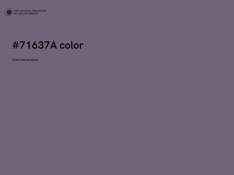#71637A color image