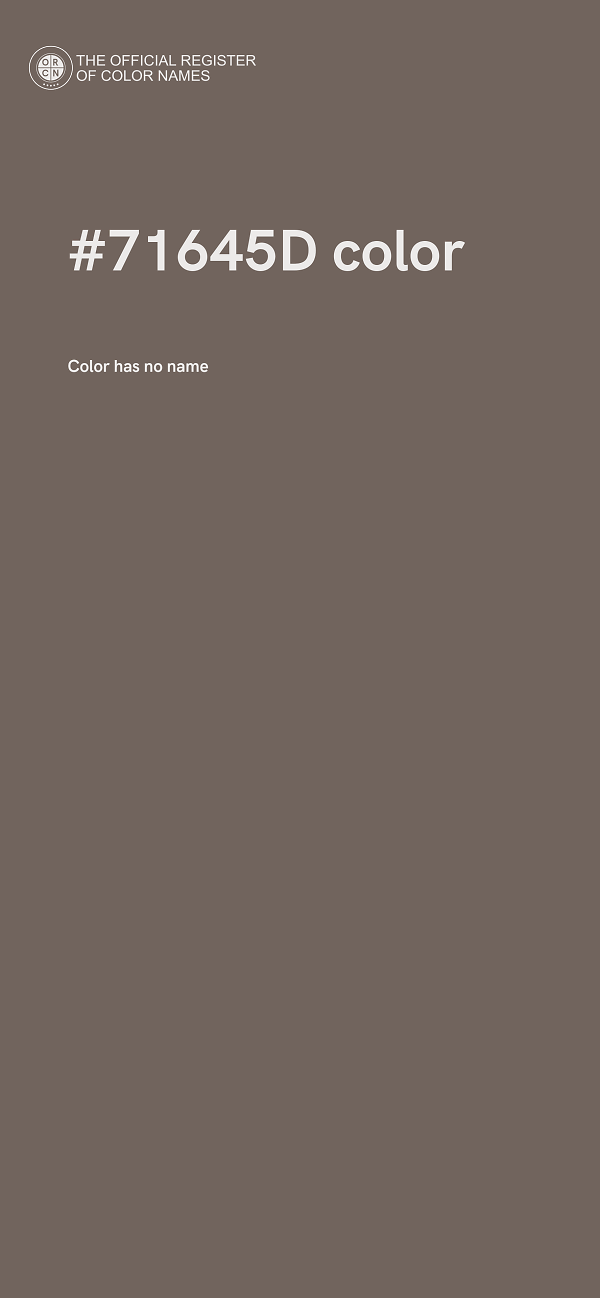 #71645D color image