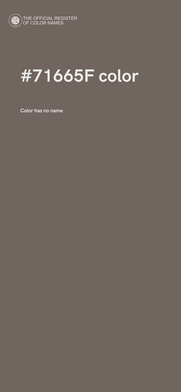 #71665F color image