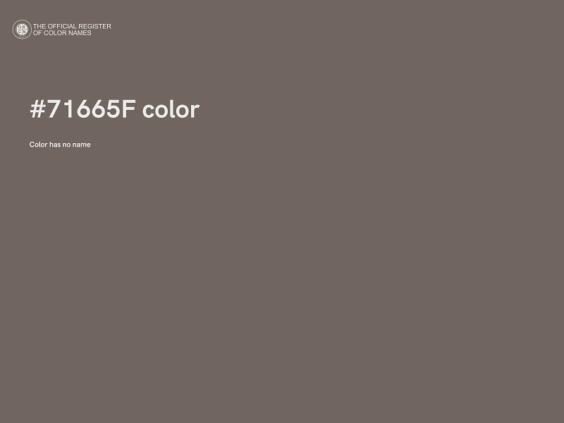 #71665F color image