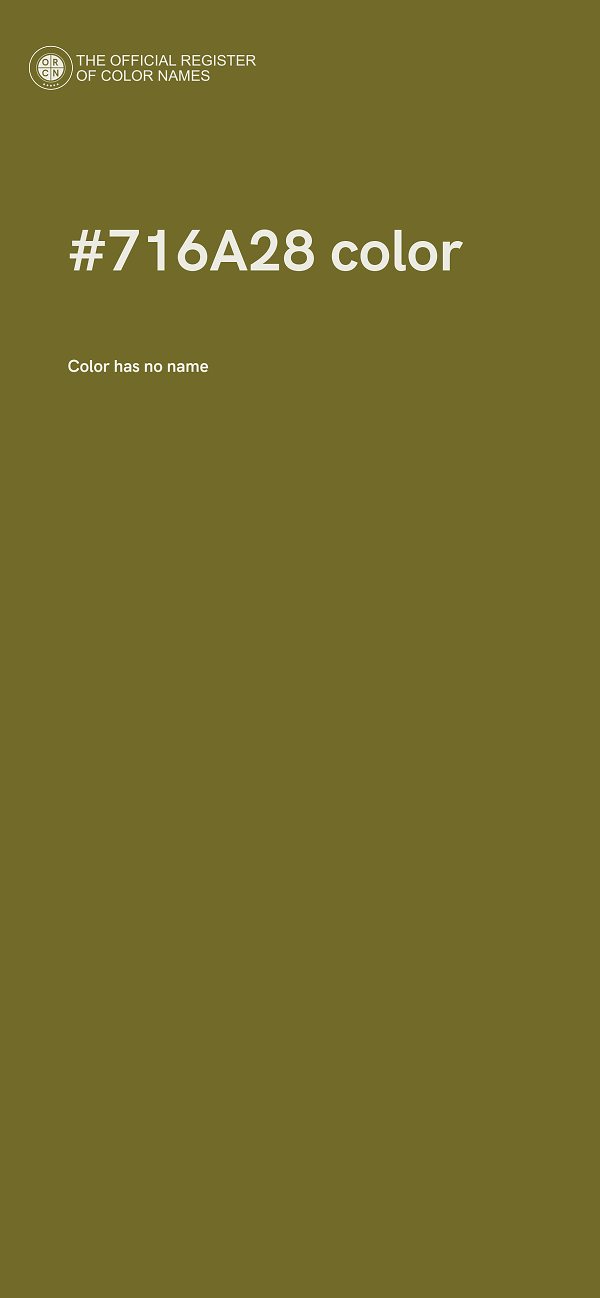 #716A28 color image