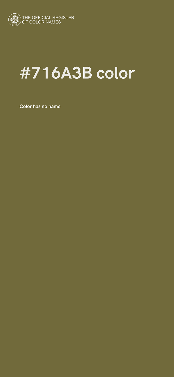 #716A3B color image