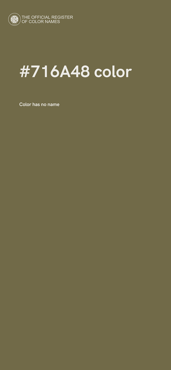 #716A48 color image