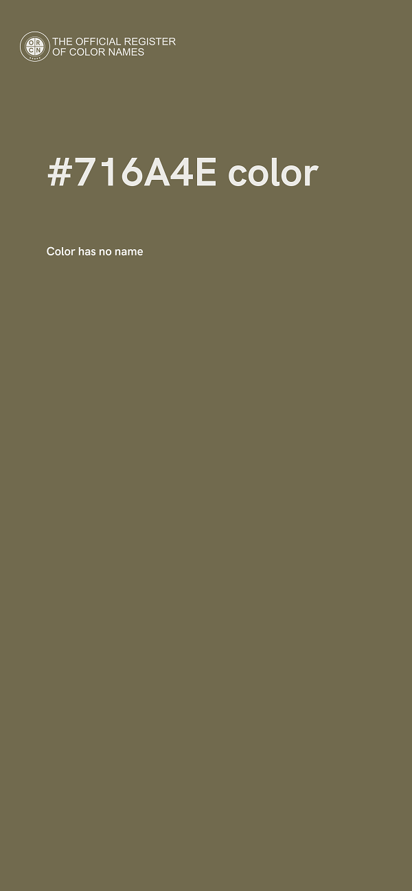 #716A4E color image