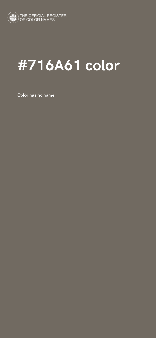 #716A61 color image