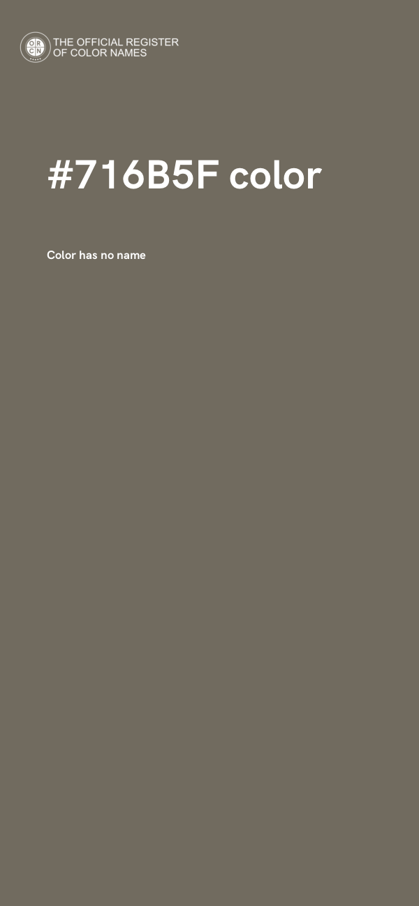 #716B5F color image