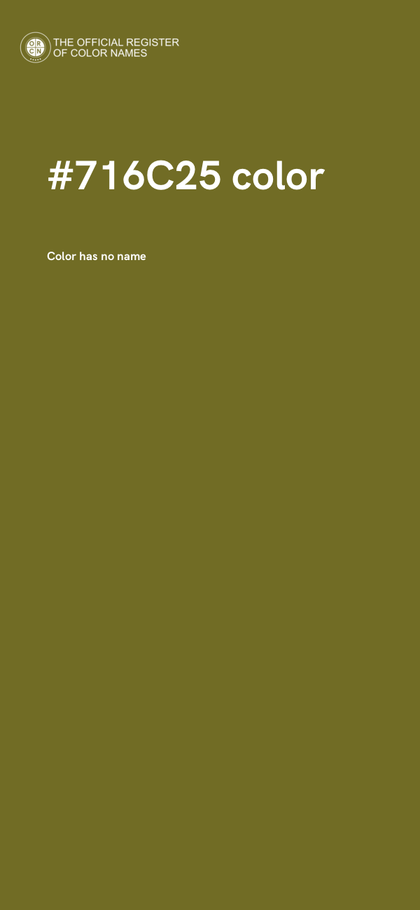 #716C25 color image